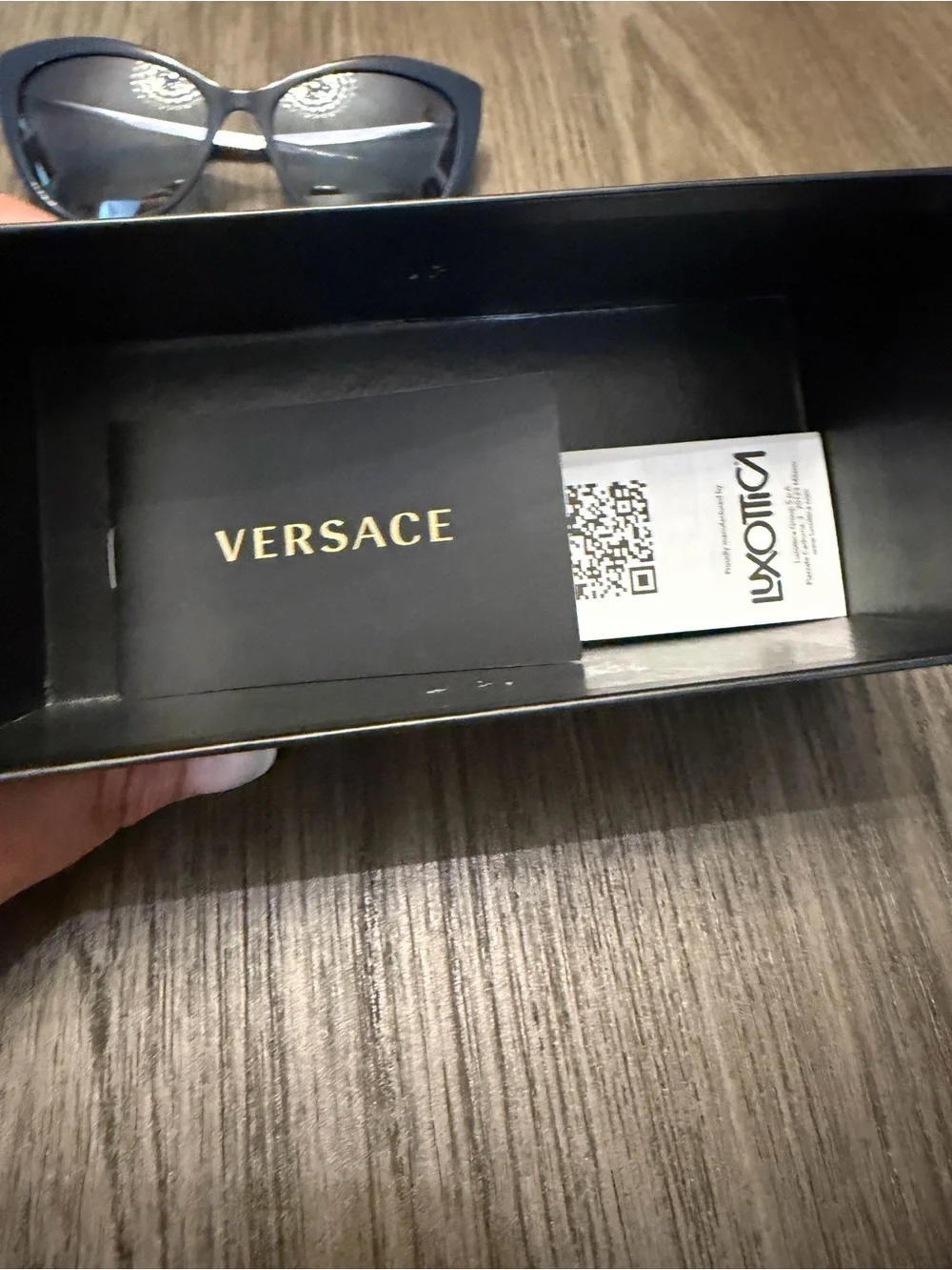 Versace Blue Cat-Eye Women's Sunglasses - Gradient Lens